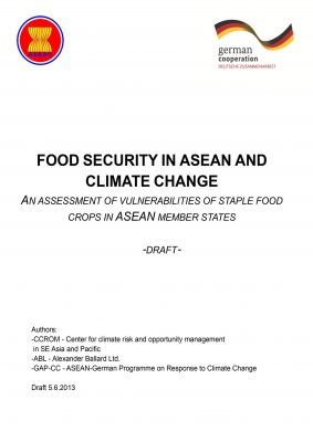 Scoping Study: Vulnerability Index Food Security in ASEAN and Climate Change